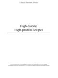 High-calorie, High-protein Recipes