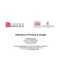 Indicators of Poverty &amp; Hunger - United Nations