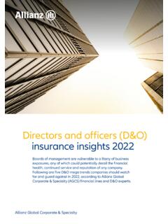 Directors and officers (D&amp;O) insurance insights 2022