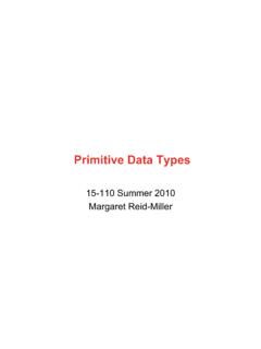 Primitive Data Types - Carnegie Mellon School of Computer ...