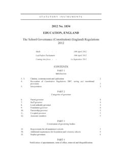 The School Governance (Constitution) (England) …