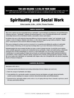 Spirituality and Social Work - cdn.ymaws.com