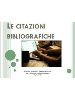 LE CITAZIONI BIBLIOGRAFICHE - unive.it