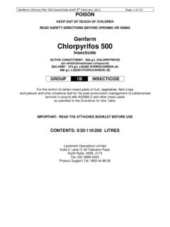 Genfarm Chlorpyrifos 500 - HerbiGuide