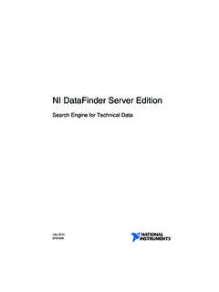 NI DataFinder Server Edition - National Instruments