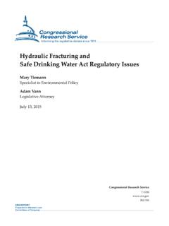 Hydraulic Fracturing and Safe Drinking Water Act ...