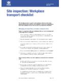 Workplace transport safety checklist HSG136