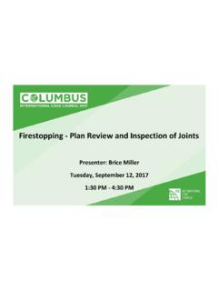 Firestop Plan Review and Inspection of Joints - iccsafe.org