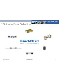 Guide to Fuse Selection - Schurter