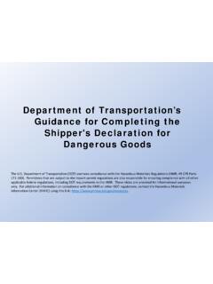 Guidance for Completing the Shipper's Declaration for ...