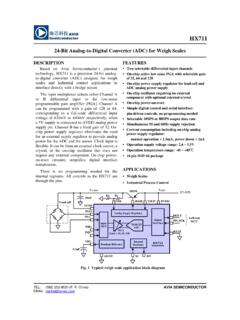 24-Bit Analog-to-Digital Converter (ADC) for Weigh Scales