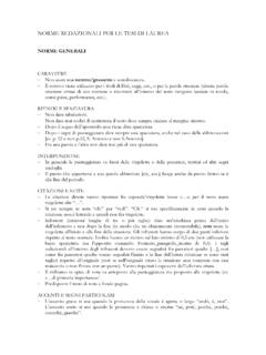 Norme redazionali tesi di laurea - Facolt&#224; di Lettere e ...