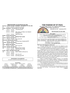 AND OTHER SERVICES THIS WEEK THE ... - Parish of St. Paul