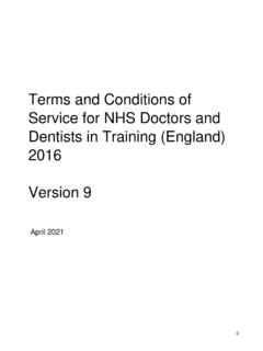 Terms and Conditions of Service for NHS Doctors and ...