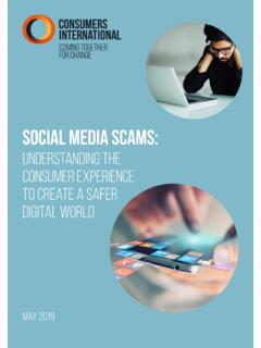 Social media scams - Consumers International