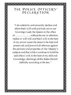 The Police Officers’ Declaration