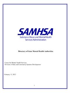 Directory of State Mental Health Authorities