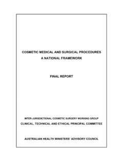 FINAL REPORT- Cosmetic Medical and Surgical Procedures - a ...
