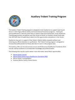 Auxiliary Trident Training Program