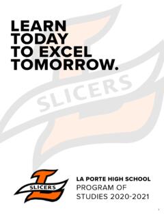 LEARN TODAY TO EXCEL TOMORROW. - LaPorte Community …