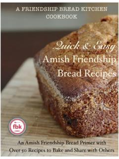 Quick &amp; Easy - Friendship Bread Kitchen