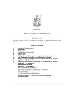Bermuda Constitution Order 1968 - Bermuda Laws Online