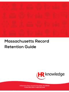 Massachusetts Record Retention Guide - HR Knowledge