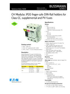 CH Modular, IP20 finger-safe DIN-Rail holders for ... - Eaton