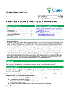 Colorectal Cancer Screening and Surveillance