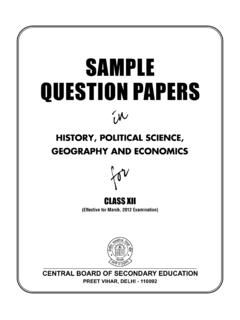 SAMPLE QUESTION PAPERS - CBSE