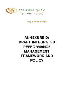 ANNEXURE D: DRAFT INTEGRATED PERFORMANCE …
