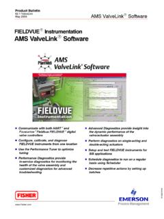 FIELDVUE Instrumentation AMS ValveLink Software