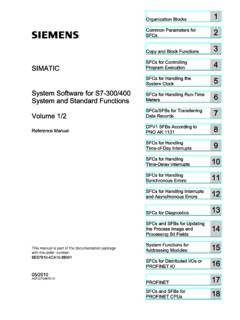 System Software for S7-300/400 System and Standard ...