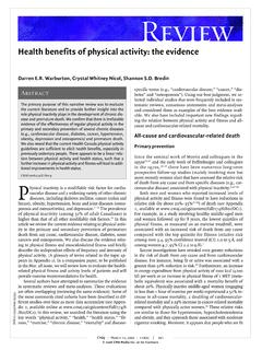 Health benefits of physical activity: the evidence