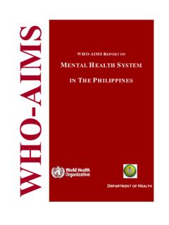 WHO | Philippines WHO aims report