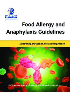 Food Allergy and Anaphylaxis Guidelines - EAACI.org