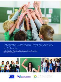 Integrate Classroom Physical Activity in Schools