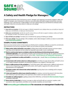A Safety and Health Pledge for Managers