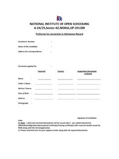 NATIONAL INSTITUTE OF OPEN SCHOOLING A …