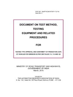 DOCUMENT ON TEST METHOD, TESTING EQUIPMENT AND …