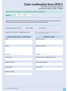 RTA1 - Claim notification form - Justice