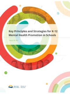 Key Principles and Strategies for K-12 Mental Health Promotion