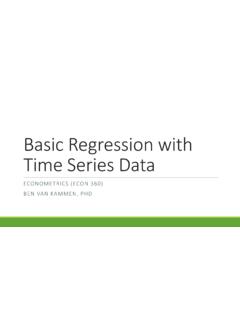 Basic Regression with Time Series Data - Purdue University