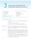 Information Provided by the Qualitative Reading …