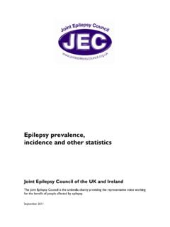 Epilepsy prevalence, incidence and other statistics
