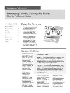 Interpreting Drinking Water Quality Results