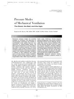 Pressure Modes of Mechanical Ventilation - || …