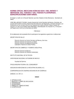 NORMA OFICIAL MEXICANA NOM 040-SSA1-1993