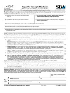 Form 4506-T Request for Transcript of Tax Return