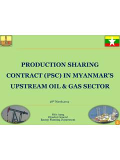 UPSTREAM OIL &amp; GAS SECTOR - Charltons Myanmar